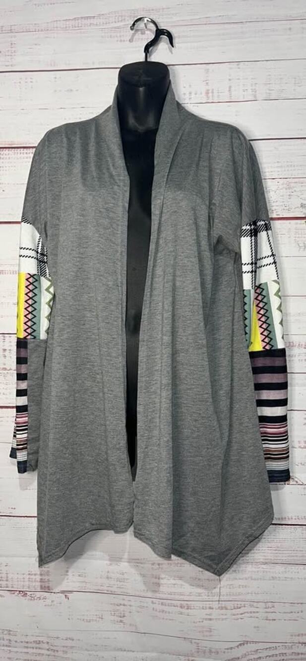 Women’s Multi Print Sleeve Boutique Cardigan Large | New Without Tags